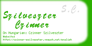 szilveszter czinner business card